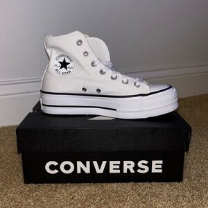 White Platform Converse - Never Worn